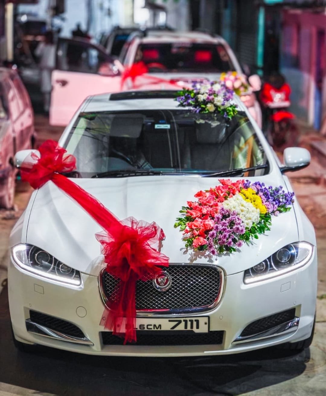 Floral Jaguar wedding decoration